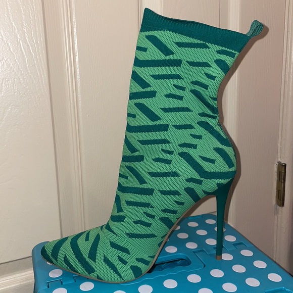 Green Sock Bootie - Picture 2 of 3